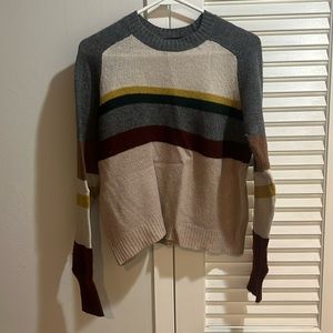 360 cashmere striped crewneck sweater